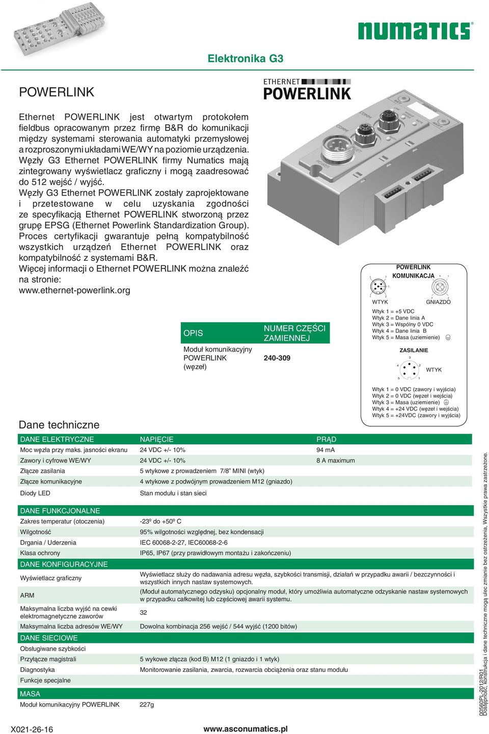 Węzły G3 Ethernet POWERLIN zostały zaprojektowane i przetestowane w celu uzyskania zgodności ze specyfikacją Ethernet POWERLIN stworzoną przez grupę EPSG (Ethernet Powerlink Standardization Group).