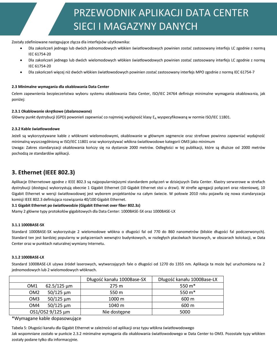 światłowodowych powinien zostać zastosowany interfejs MPO zgodnie z normą IEC 61754-7 2.