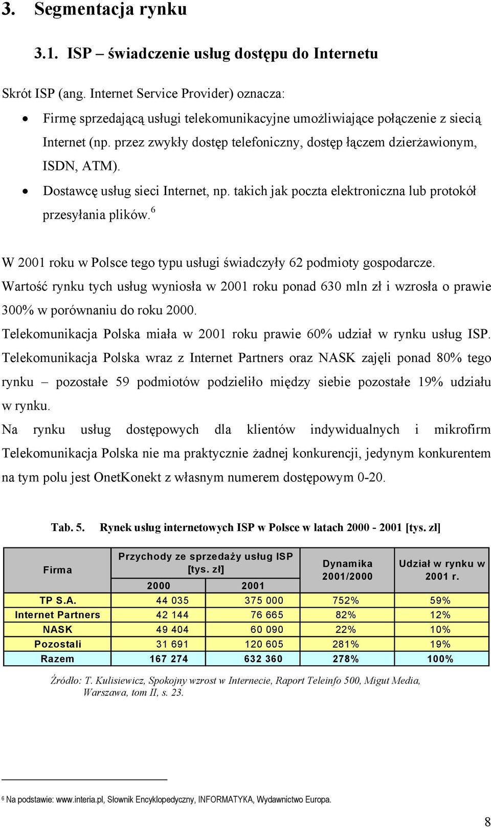 przez zwykły dostęp telefoniczny, dostęp łączem dzierżawionym, ISDN, ATM). Dostawcę usług sieci Internet, np. takich jak poczta elektroniczna lub protokół przesyłania plików.