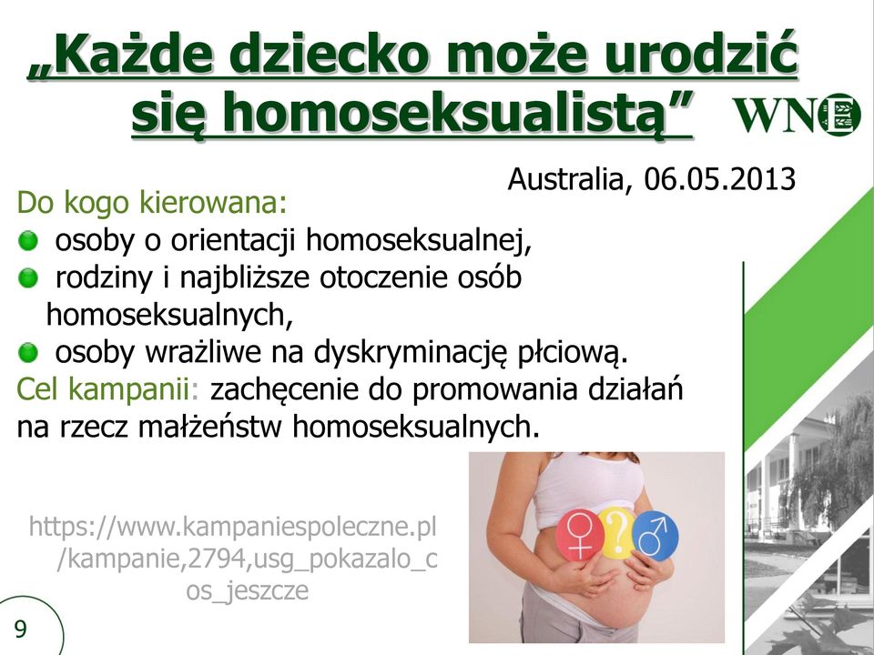 osób homoseksualnych, osoby wrażliwe na dyskryminację płciową.