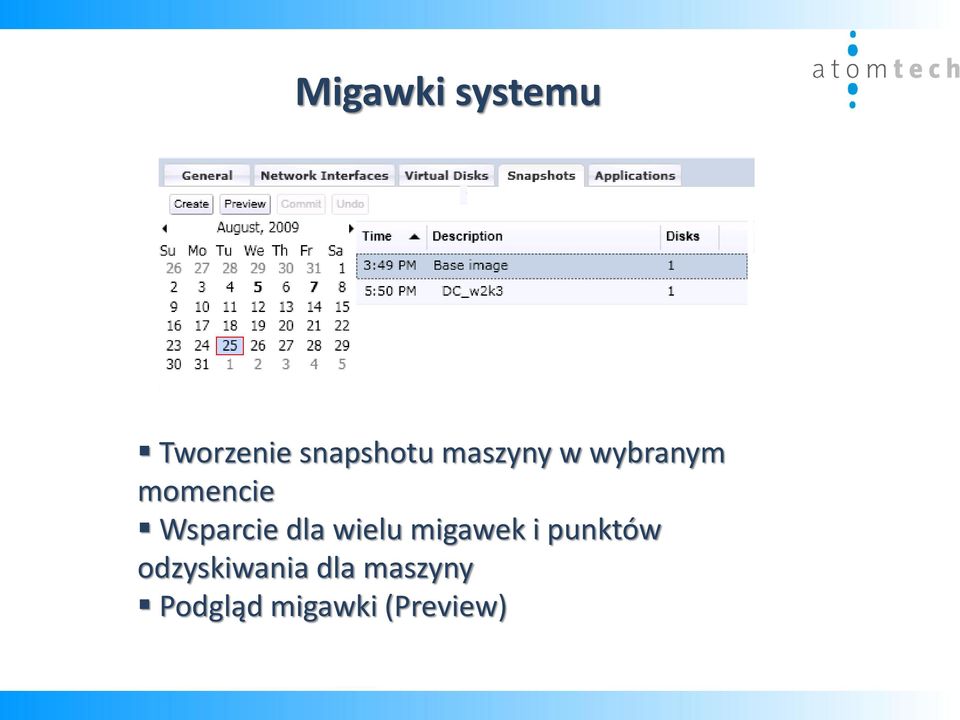 dla wielu migawek i punktów