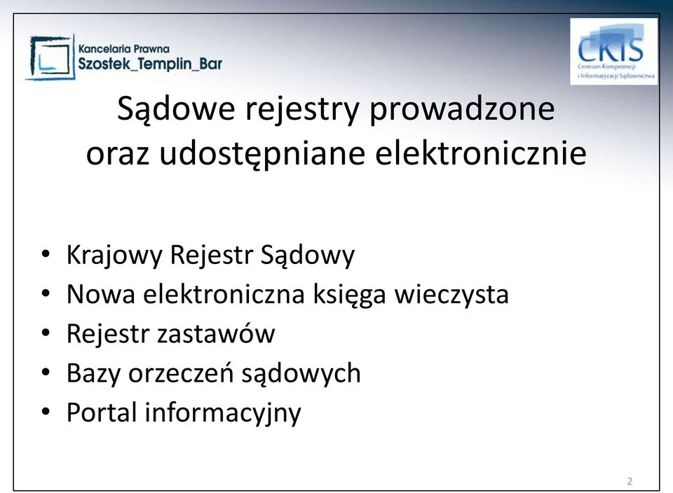 elektroniczna księga wieczysta Rejestr