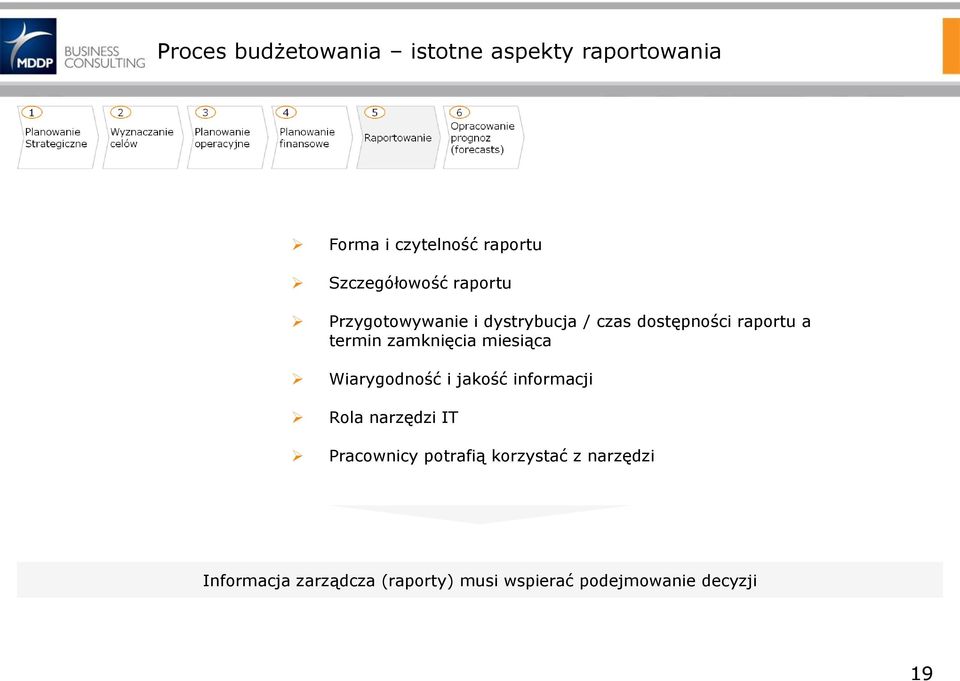 termin zamknięcia miesiąca Wiarygodność i jakość informacji Rola narzędzi IT