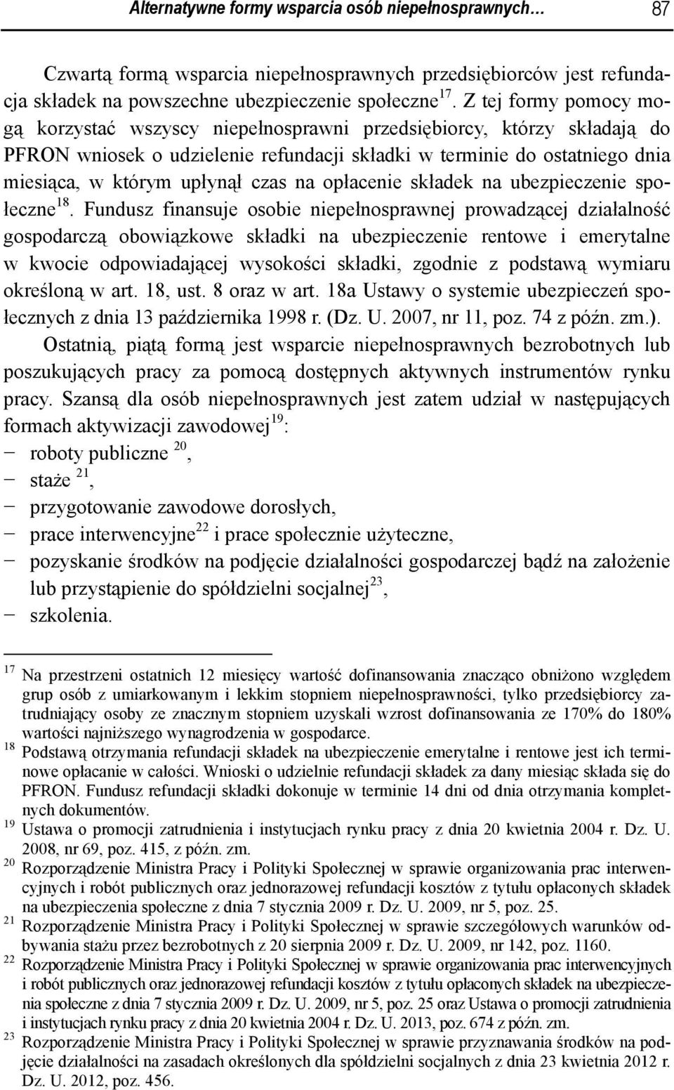 czas na opłacenie składek na ubezpieczenie społeczne 18.