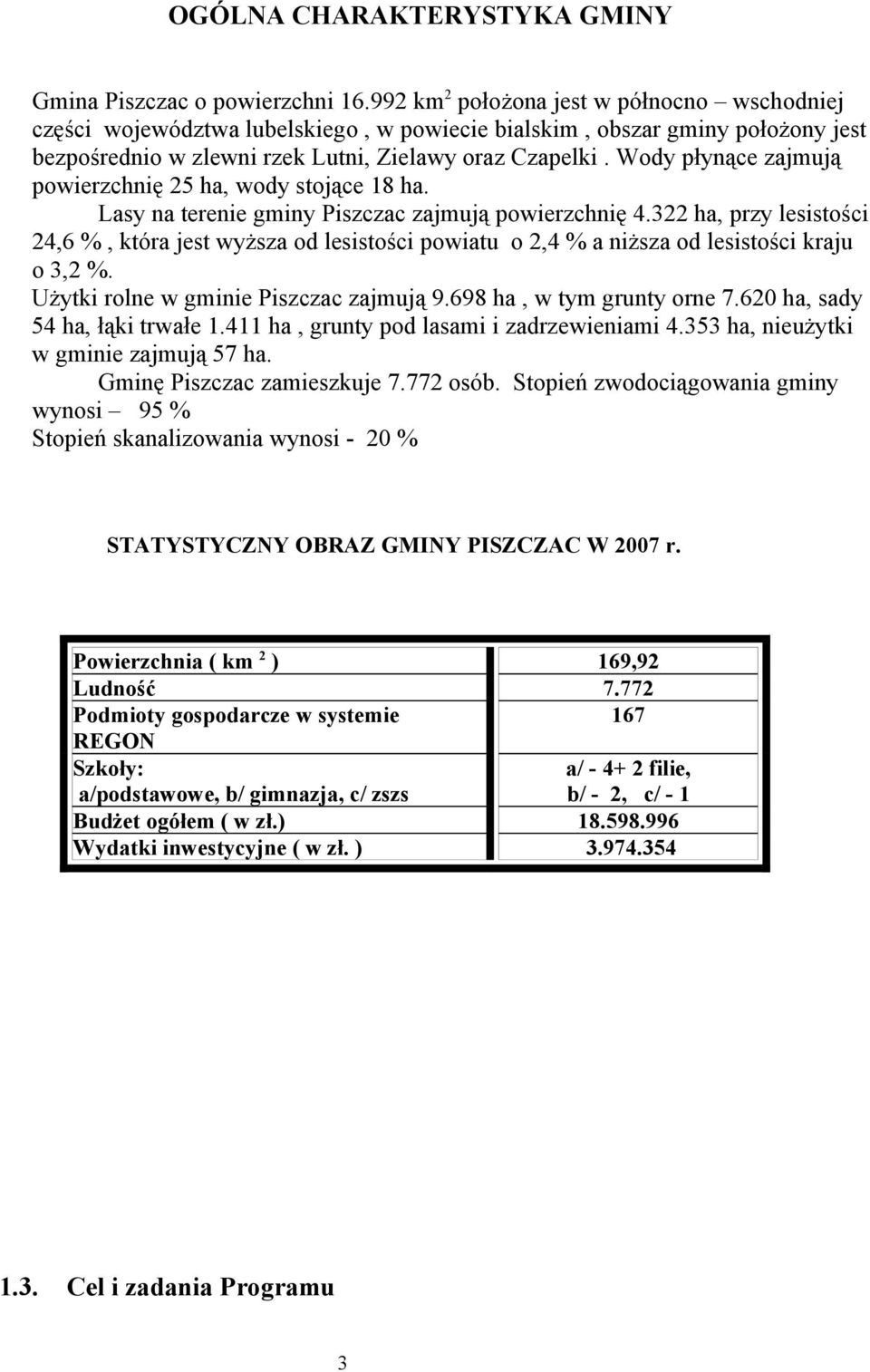 Wody płynące zajmują powierzchnię 25 ha, wody stojące 18 ha. Lasy na terenie gminy Piszczac zajmują powierzchnię 4.