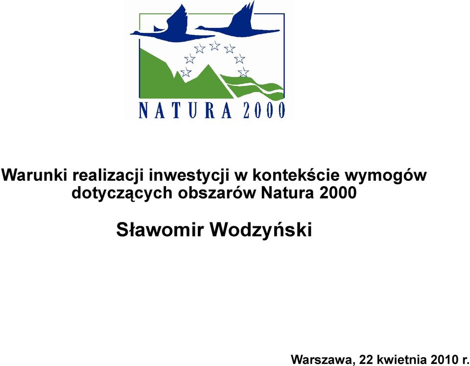 obszarów Natura 2000 Sławomir