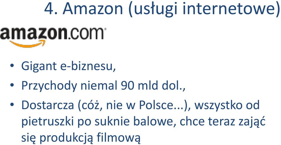 , Dostarcza (cóż, nie w Polsce.