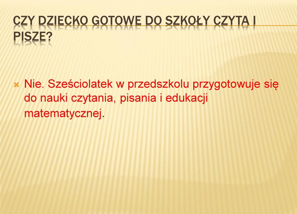 Sześciolatek w przedszkolu