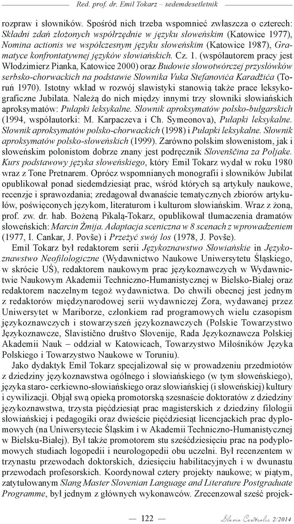 Gramatyce konfrontatywnej języków słowiańskich. Cz. 1.