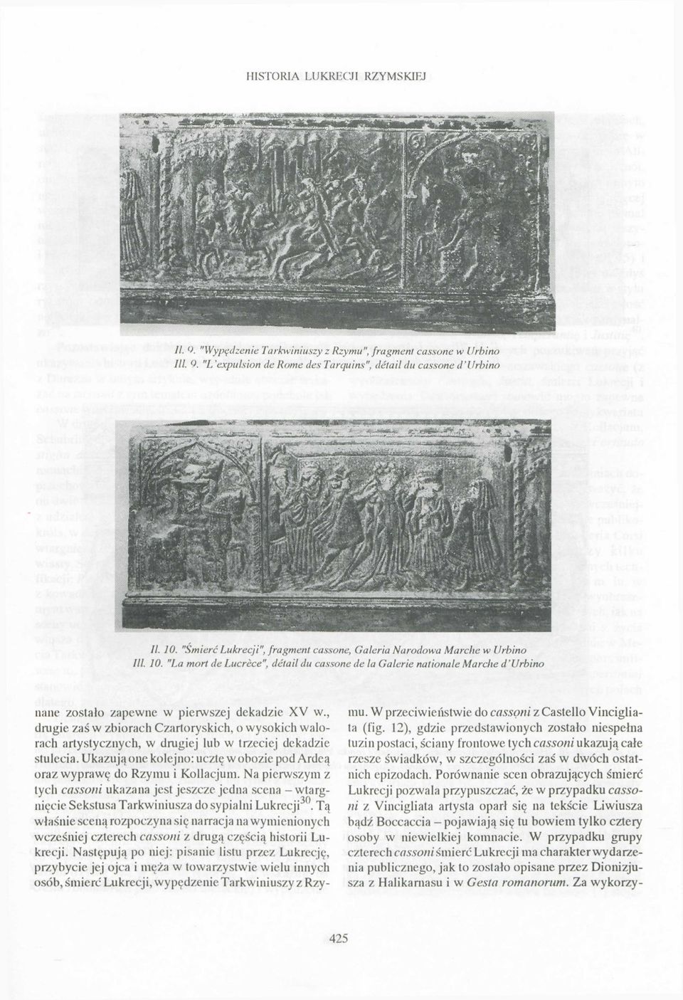 "La mort de l.ucrece", detail du cassone cle la Galerie nationale Marciie d'urhino nane zostało zapewne w pierwszej dekadzie XV w.