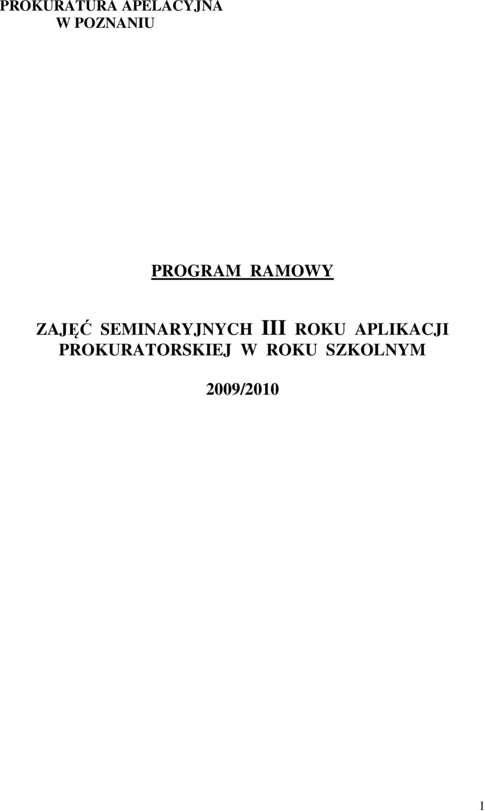 SEMINARYJNYCH III ROKU APLIKACJI