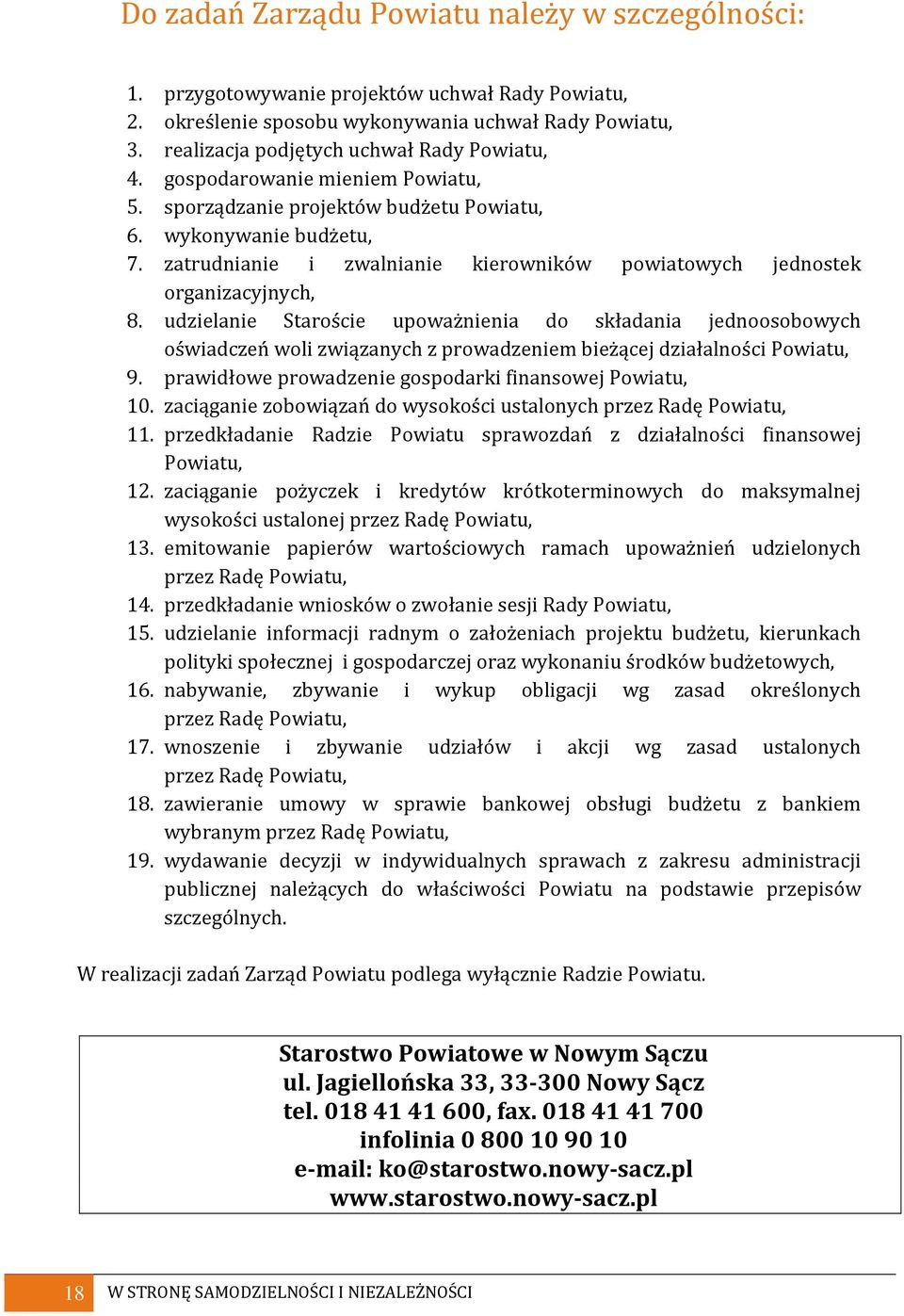 zatrudnianie i zwalnianie kierowników powiatowych jednostek organizacyjnych, 8.