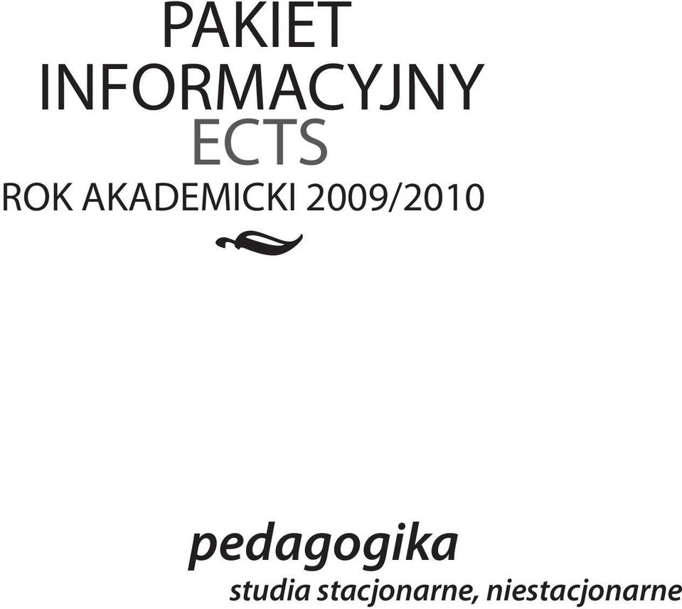 2009/2010 pedagogika