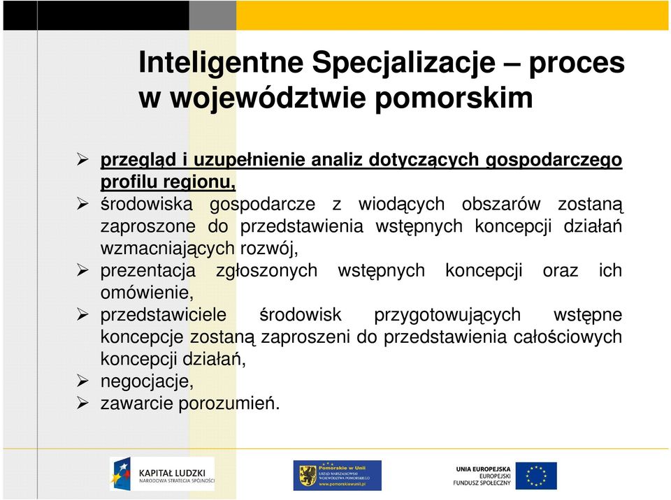 działań wzmacniających rozwój, prezentacja zgłoszonych wstępnych koncepcji oraz ich omówienie, przedstawiciele środowisk