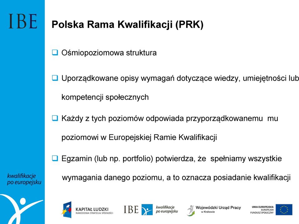 przyporządkowanemu mu poziomowi w Europejskiej Ramie Kwalifikacji Egzamin (lub np.