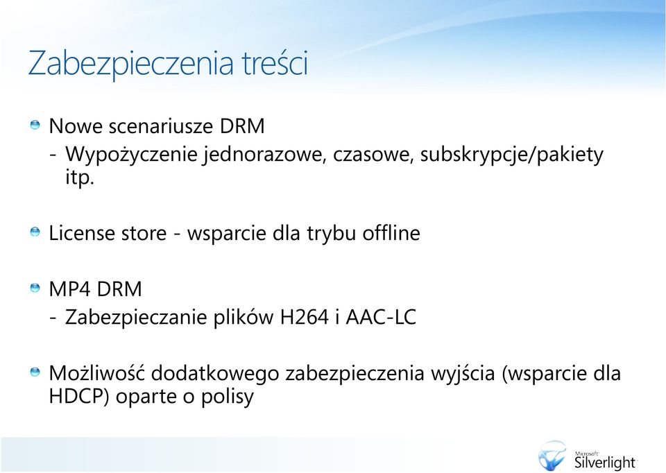 License store - wsparcie dla trybu offline MP4 DRM - Zabezpieczanie