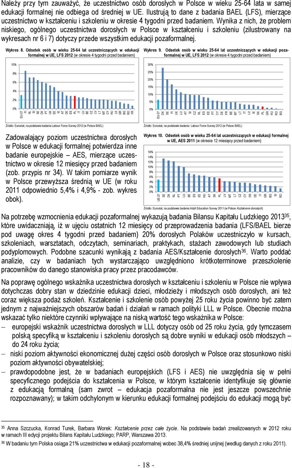 Ilustrują to dane z badania BAEL (LFS), mierzące uczestnictwo w kształceniu i szkoleniu w okresie 4 tygodni przed badaniem.