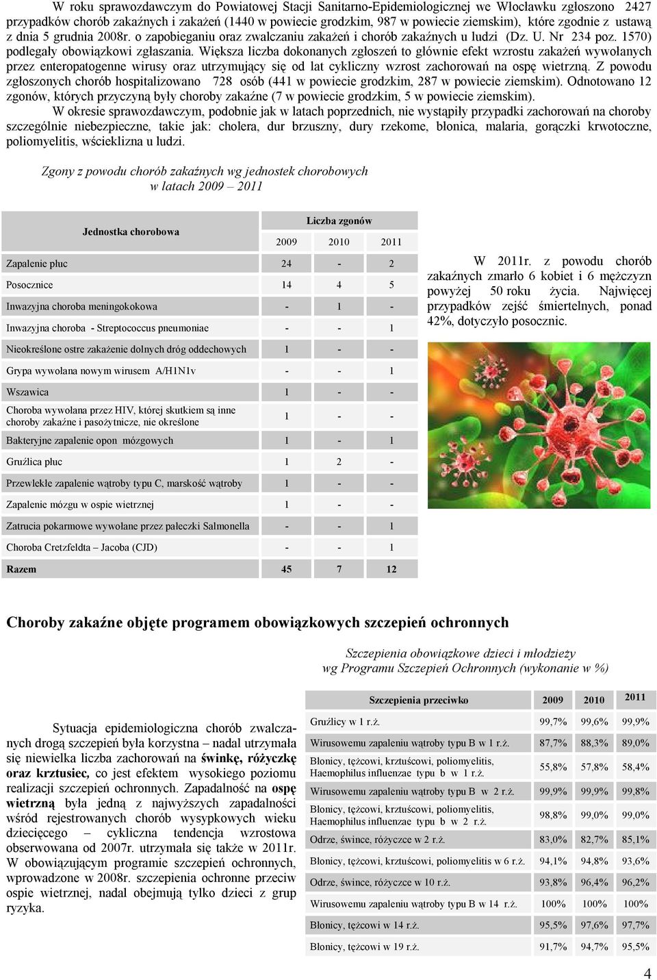 Większa liczba dokonanych zgłoszeń to głównie efekt wzrostu zakażeń wywołanych przez enteropatogenne wirusy oraz utrzymujący się od lat cykliczny wzrost zachorowań na ospę wietrzną.