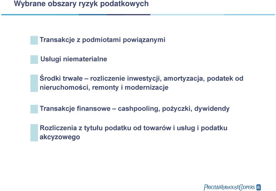 nieruchomości, remonty i modernizacje Transakcje finansowe cashpooling,