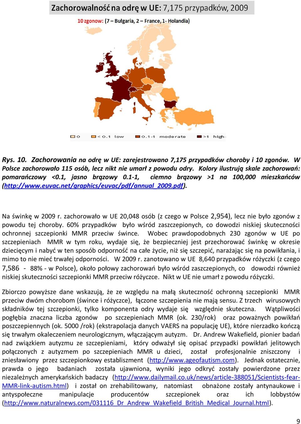 zachorowało w UE 20,048 osób (z czego w Polsce 2,954), lecz nie było zgonów z powodu tej choroby.