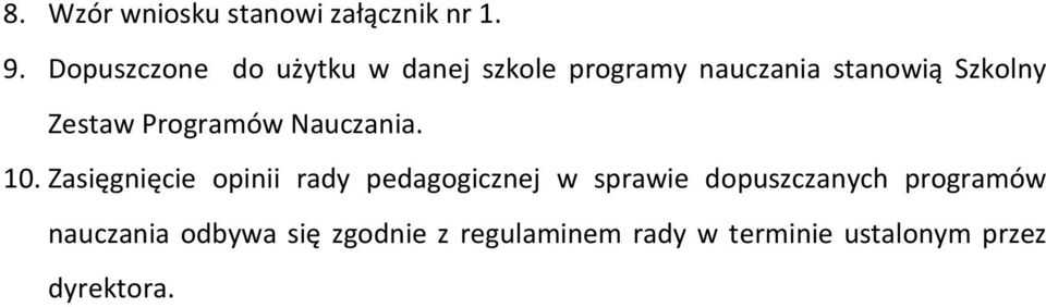 Zestaw Programów Nauczania. 10.