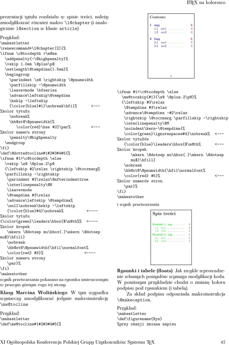 5em}% \begingroup \parindent\z@\rightskip\@pnumwidth \parfillskip-\@pnumwidth \leavevmode\bfseries \advance\leftskip\@tempdima \hskip-\leftskip {\color{blue}#1}\nobreak\hfil% <--- %kolor tytułu