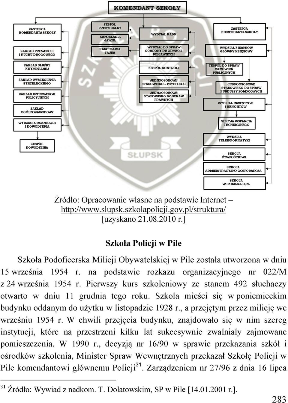 Pierwszy kurs szkoleniowy ze stanem 492 słuchaczy otwarto w dniu 11 grudnia tego roku. Szkoła mieści się w poniemieckim budynku oddanym do użytku w listopadzie 1928 r.