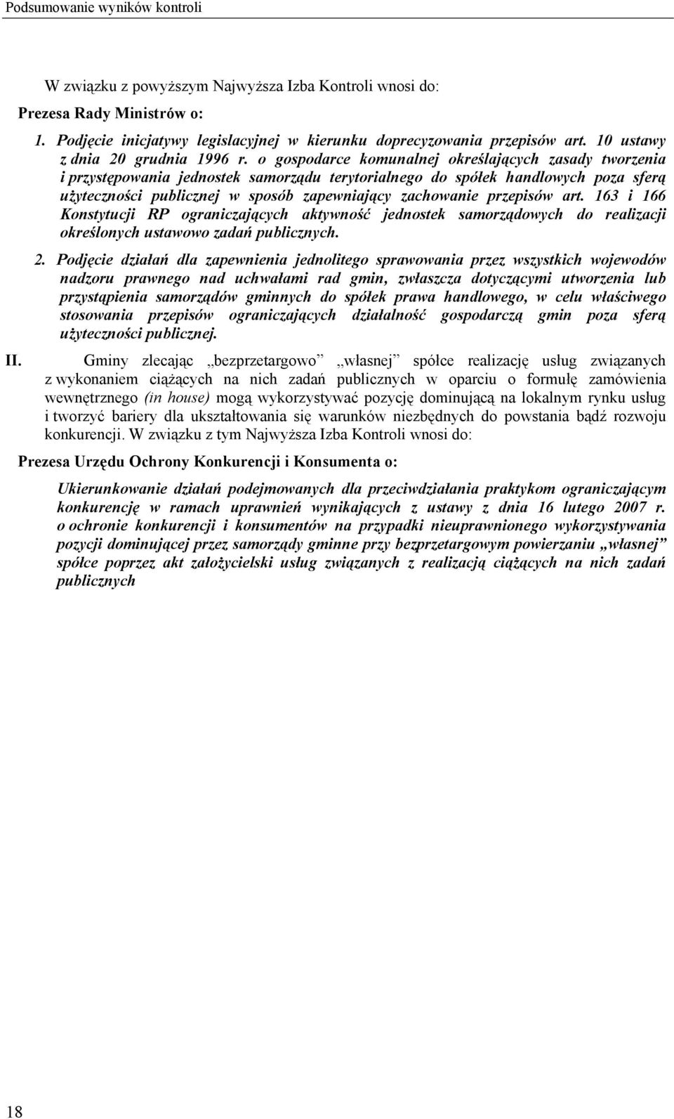 o gospodarce komunalnej określających zasady tworzenia i przystępowania jednostek samorządu terytorialnego do spółek handlowych poza sferą użyteczności publicznej w sposób zapewniający zachowanie