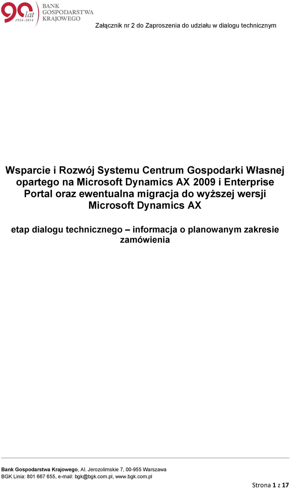 migracja do wyższej wersji Microsoft Dynamics AX etap dialogu