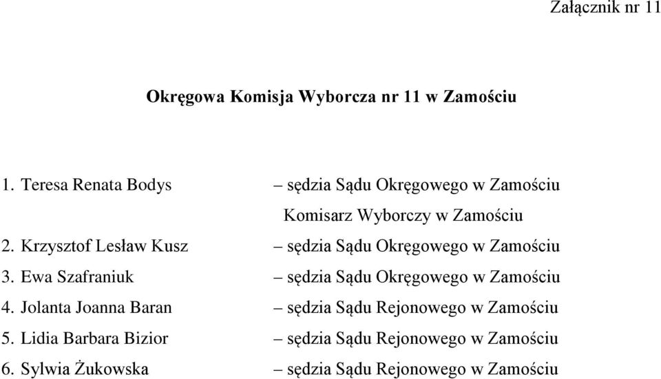 Krzysztof Lesław Kusz sędzia Sądu Okręgowego w Zamościu 3.