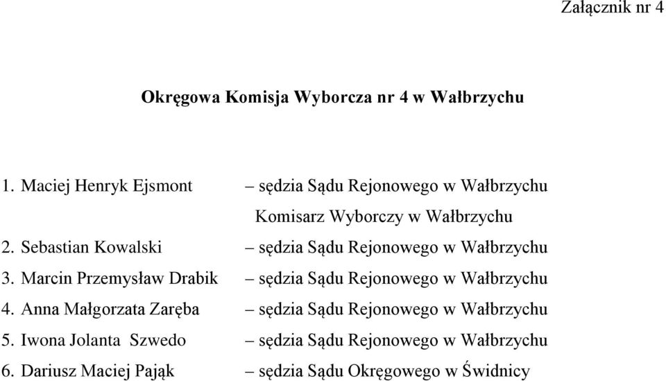 Sebastian Kowalski sędzia Sądu Rejonowego w Wałbrzychu 3.