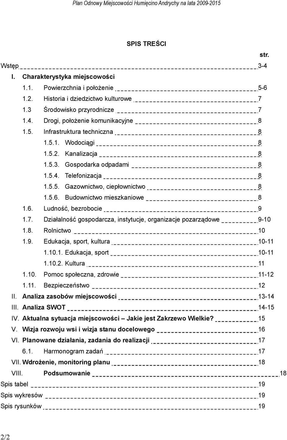 7. Działalność gospodarcza, instytucje, organizacje pozarządowe 9-10 1.8. Rolnictwo 10 1.9. Edukacja, sport, kultura 10-11 1.10.1. Edukacja, sport 10-11 1.10.2. Kultura 11 1.10. Pomoc społeczna, zdrowie 11-12 1.