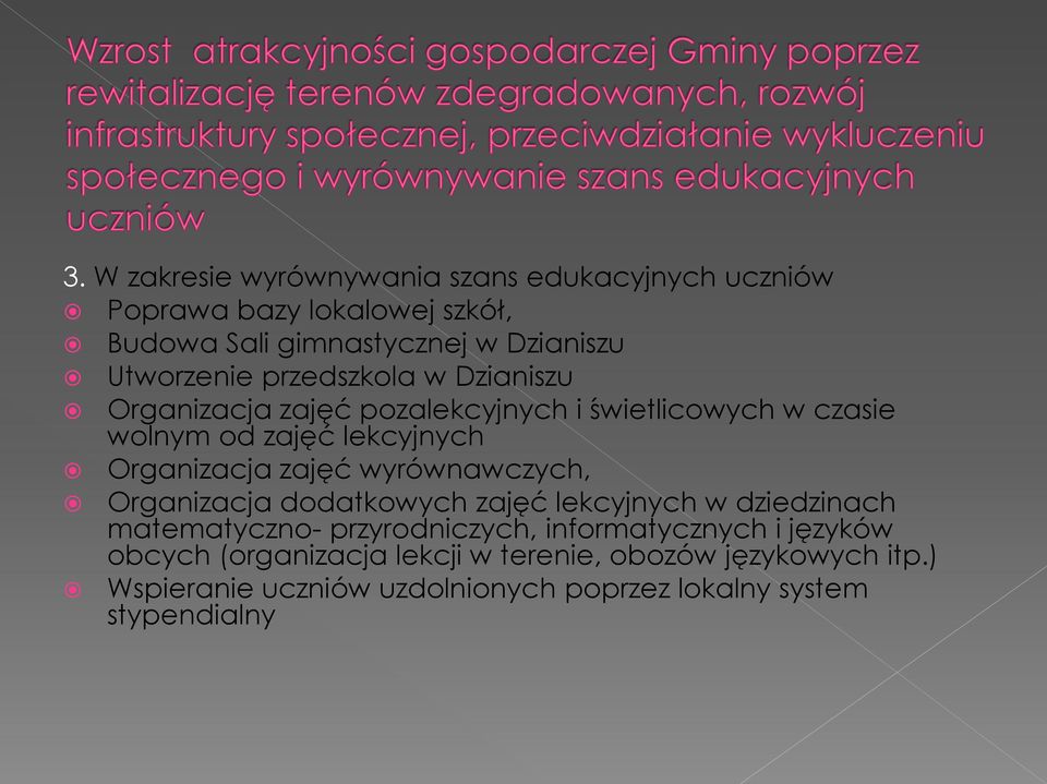 Organizacja zajęć wyrównawczych, Organizacja dodatkowych zajęć lekcyjnych w dziedzinach matematyczno- przyrodniczych,