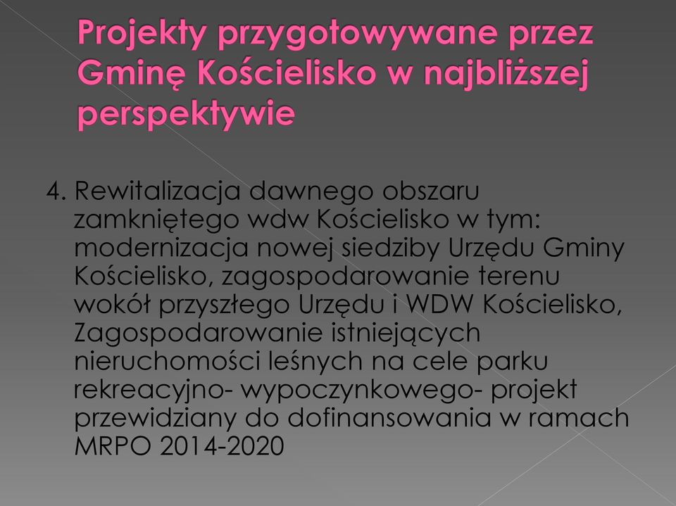 WDW Kościelisko, Zagospodarowanie istniejących nieruchomości leśnych na cele parku