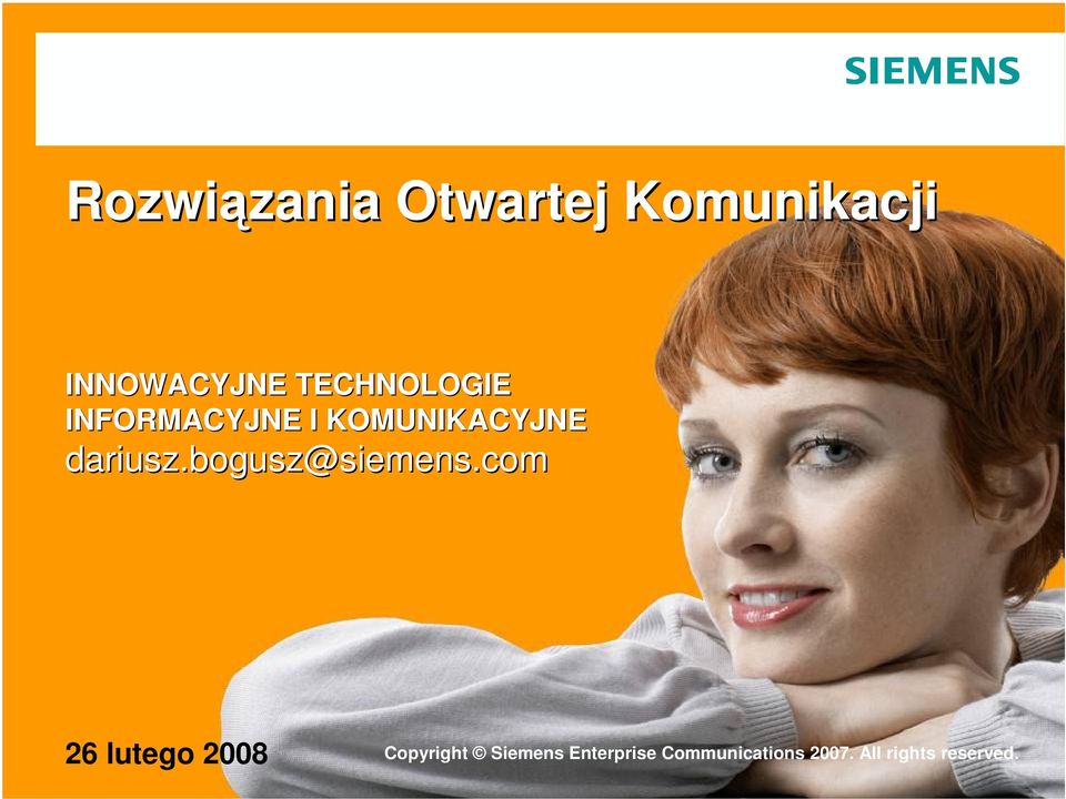 KOMUNIKACYJNE dariusz.bogusz@siemens.