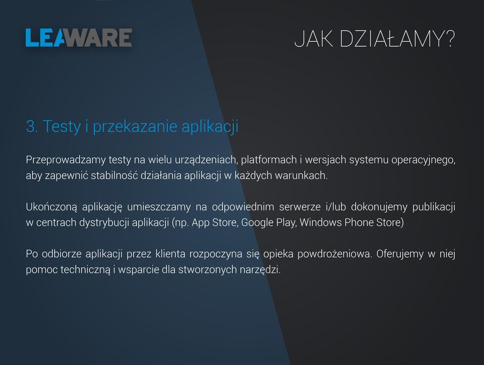 zapewnić stabilność działania aplikacji w każdych warunkach.