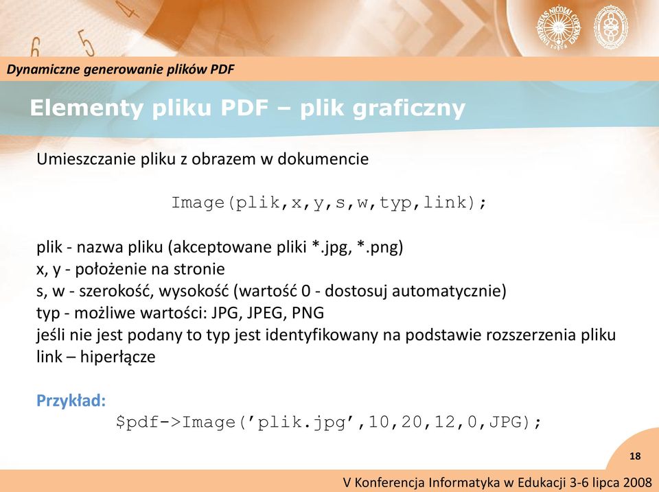 png) x, y - położenie na stronie s, w - szerokośd, wysokośd (wartośd 0 - dostosuj automatycznie) typ -