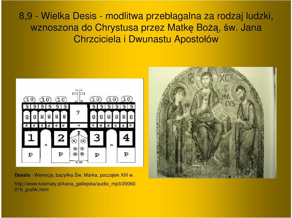 Jana Chrzciciela i Dwunastu Apostołów Deesis - Wenecja, bazylika Św.