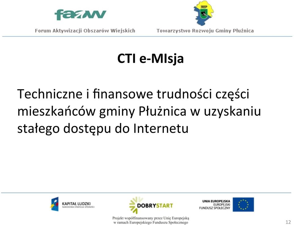 mieszkańców gminy Płużnica w