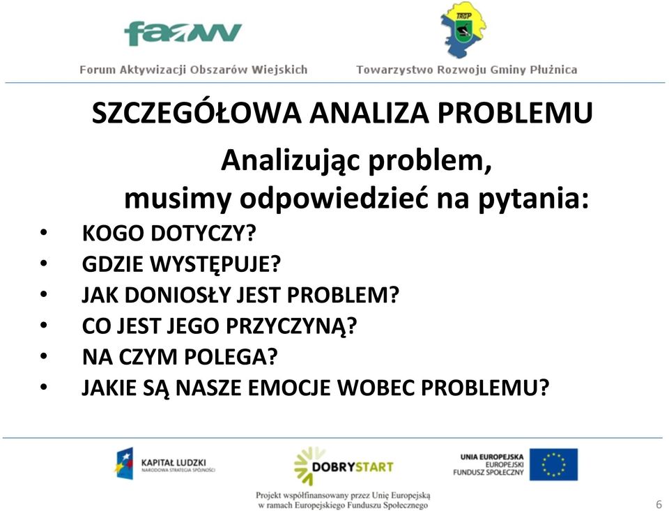 GDZIE WYSTĘPUJE? JAK DONIOSŁY JEST PROBLEM?