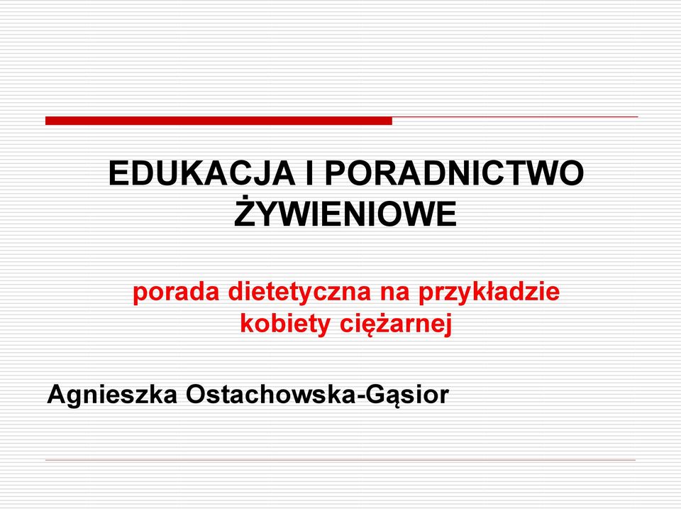 dietetyczna na przykładzie