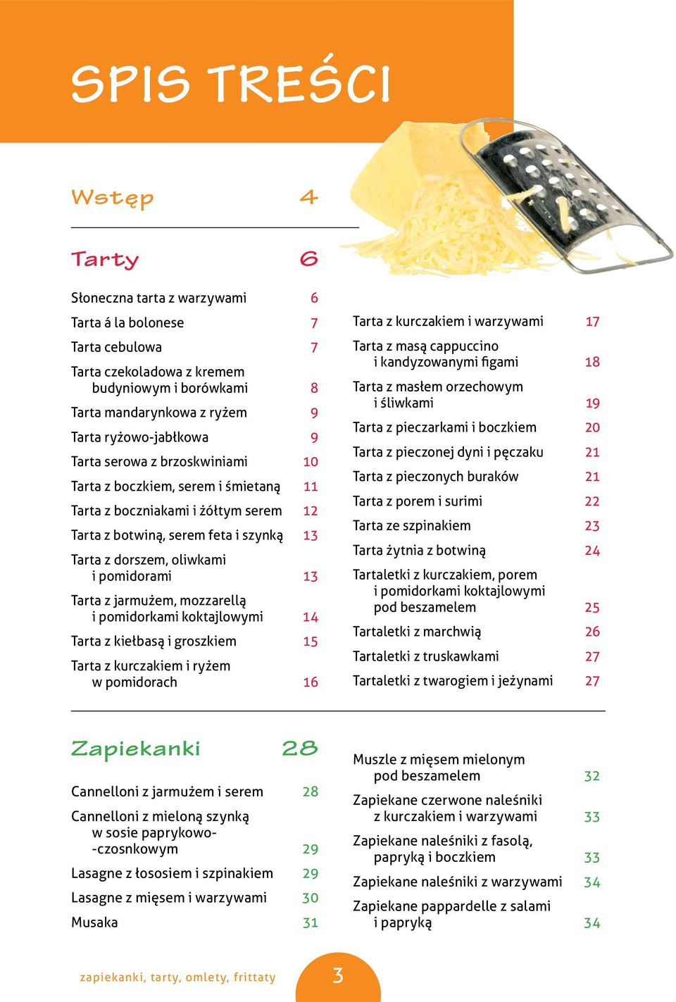 jarmużem, mozzarellą i pomidorkami koktajlowymi 14 Tarta z kiełbasą i groszkiem 15 Tarta z kurczakiem i ryżem w pomidorach 16 Tarta z kurczakiem i warzywami 17 Tarta z masą cappuccino i kandyzowanymi