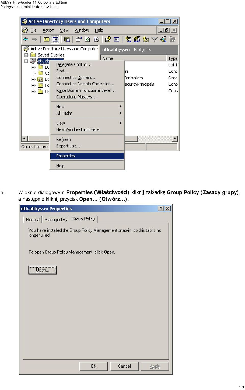 Group Policy (Zasady grupy), a