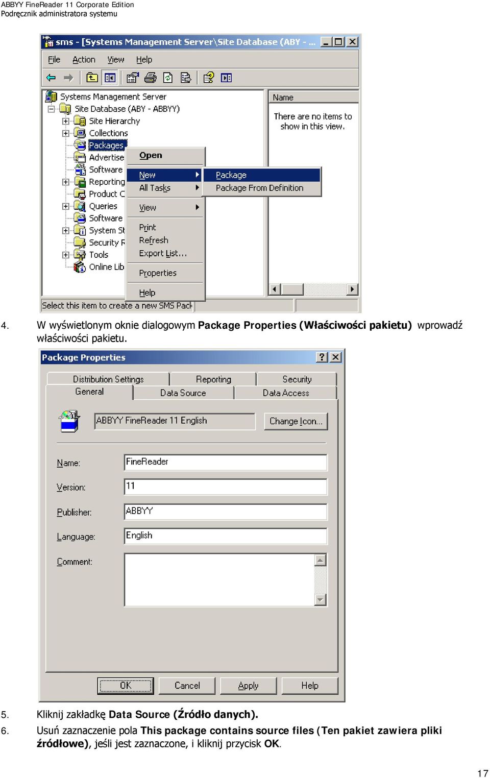 Kliknij zakładkę Data Source (Źródło danych). 6.