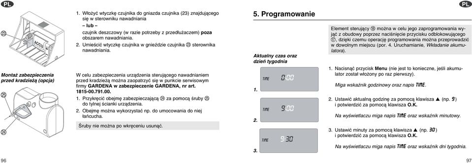 Umieњciж wtyczkк czujnika w gnieџdzie czujnika M sterownika nawadniania.