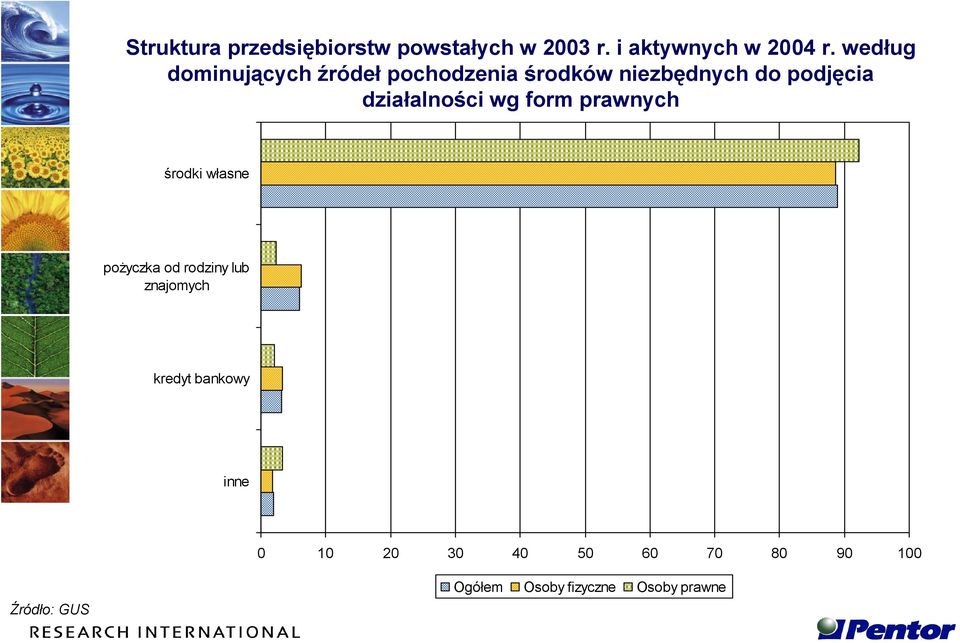 działalności wg form prawnych środki własne pożyczka od rodziny lub znajomych