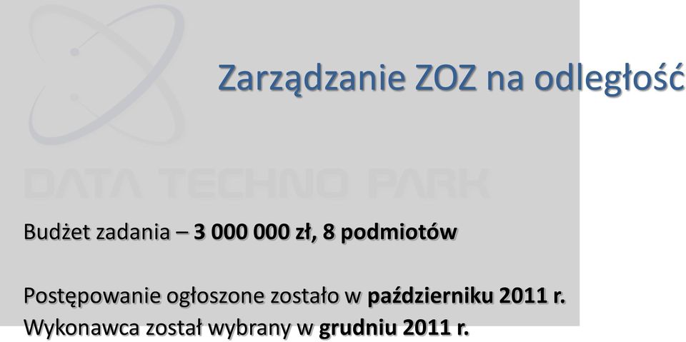 Postępowanie ogłoszone zostało w