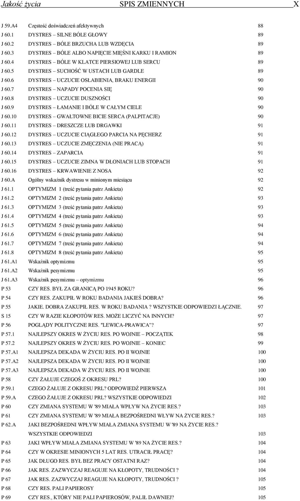 6 DYSTRES UCZUCIE OSŁABIENIA, BRAKU ENERGII 0 J 60.7 DYSTRES NAPADY POCENIA SIĘ 0 J 60.8 DYSTRES UCZUCIE DUSZNOŚCI 0 J 60. DYSTRES ŁAMANIE I BÓLE W CAŁYM CIELE 0 J 60.