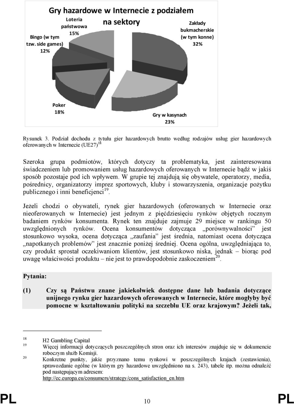 zainteresowana świadczeniem lub promowaniem usług hazardowych oferowanych w Internecie bądź w jakiś sposób pozostaje pod ich wpływem.