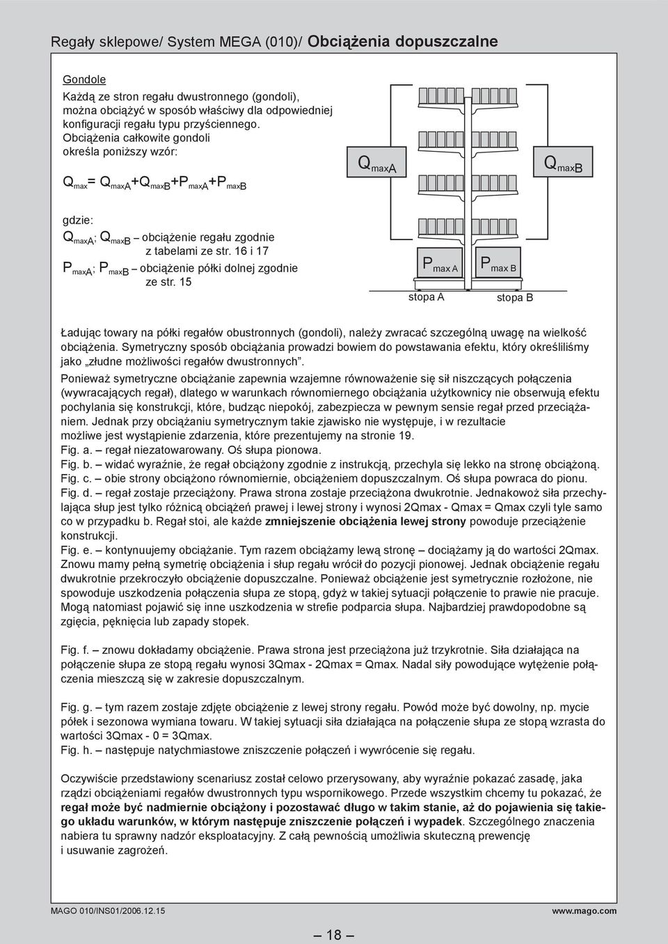 16 i 17 P maxa ; P maxb obciążenie półki dolnej zgodnie ze str.